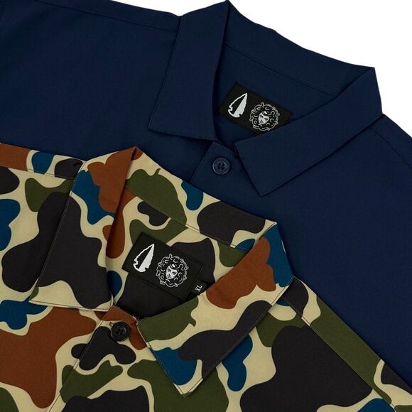 NEW Bundle of 2 Tachuntfish The Mojito Shirt Navy & Duck Hunter Camo XL - Picture 1 of 15